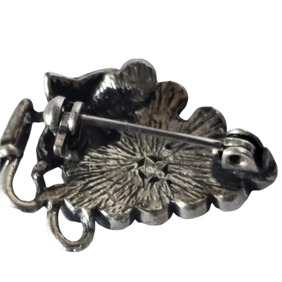 3 Robert Rose Pave Rhinestone Fruit Pins Brooches Cherry Pineapple Grapes - Picture 2 of 8